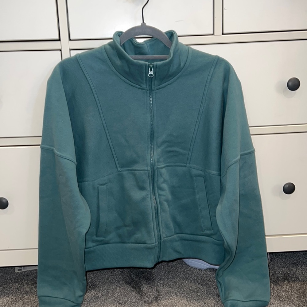 Dark Turquoise Zip-up Jacket